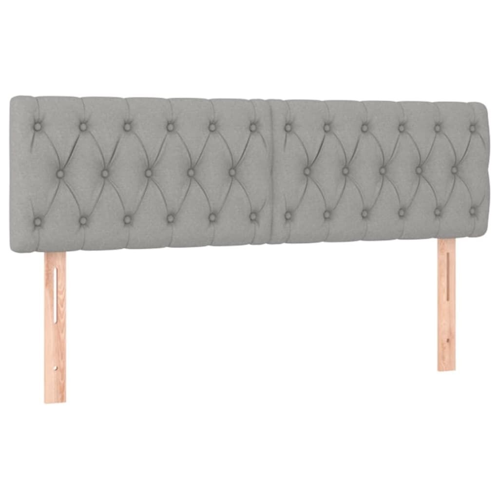 Vidaxl 2er Set Kopfteil für Bett 72x78/88 cm Hellgrau - bis zu 71% günstiger