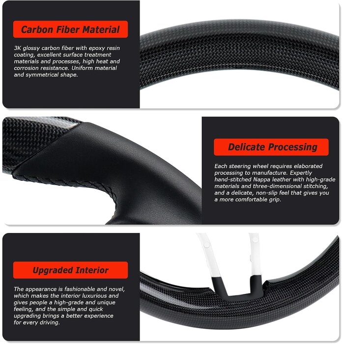 Exklusives Sportlenkrad Carbon & Nappaleder - Jetzt bis zu 69% sparen