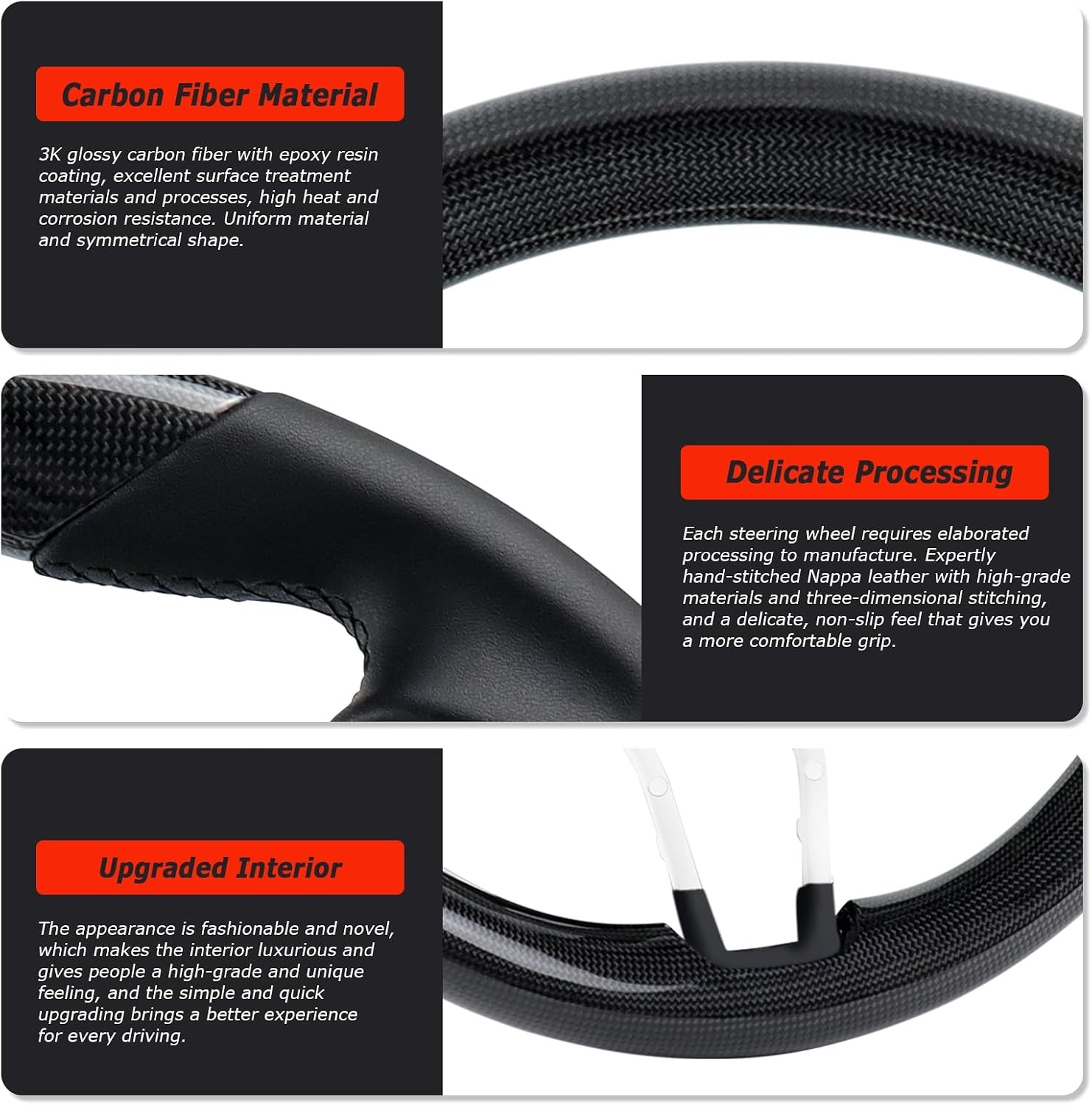 Edles Sportlenkrad für Porsche, Carbon & Nappaleder - bis zu 69% sparen