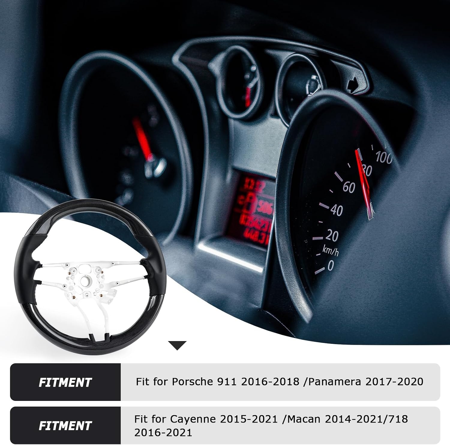Edles Sportlenkrad für Porsche, Carbon & Nappaleder - bis zu 69% sparen