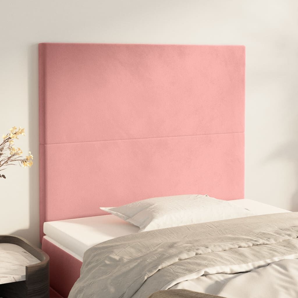 Vidaxl Set aus 2 Samt-Bettkopfteilen Rosa 90 cm - Jetzt bis zu 73% sparen