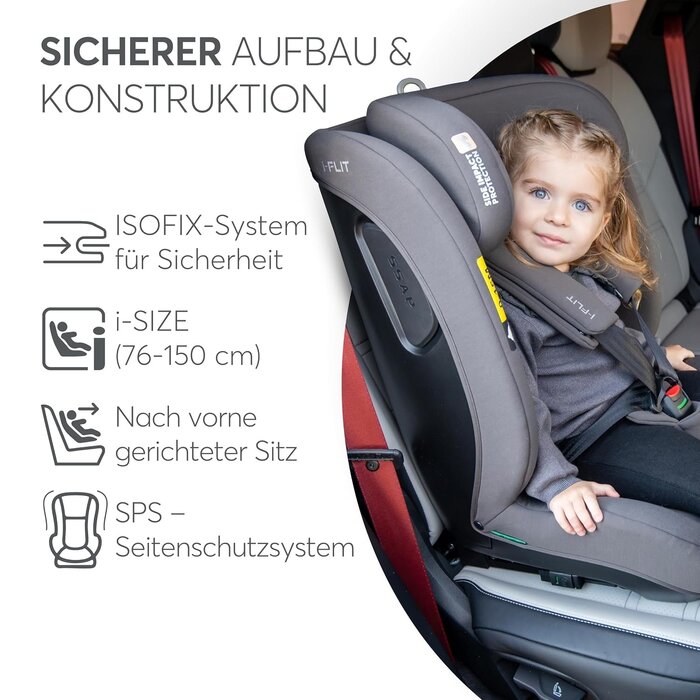 Kindersitz i-Size (76-150cm) mit ISOFIX - Militärgrün - bis zu 42,6% Rabatt