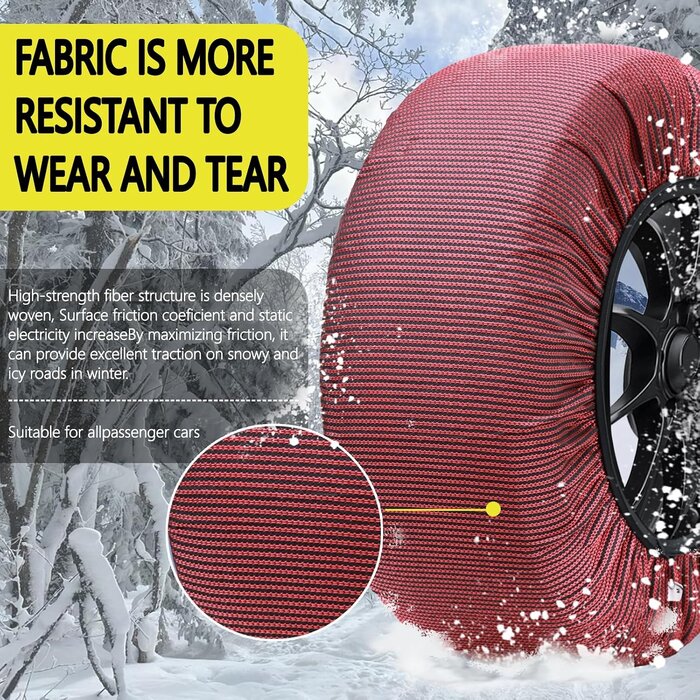 Textil-Schneeketten Größe XS - EN 16662-1 - Jetzt bis zu 66% Rabatt sparen!