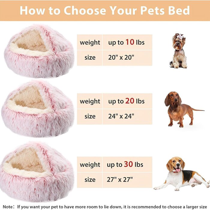 Muschel-Haustierbett 70 cm - Kuscheliges 2-in-1 Bett bis zu 40,3% günstiger