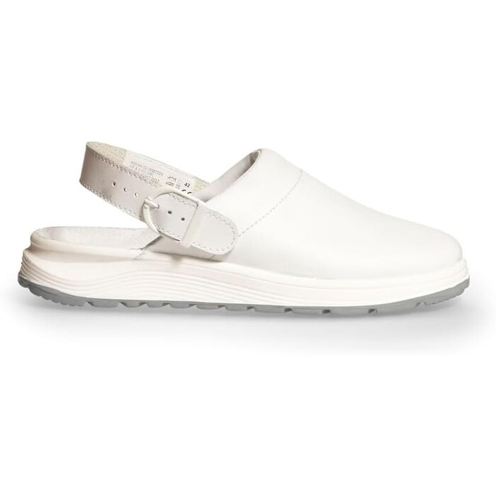 Professionelle Arbeits-Clogs aus Leder, Unisex, Weiß - bis zu 69% Rabatt