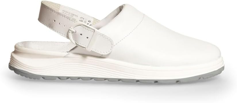 Professionelle Arbeits-Clogs aus Leder, Unisex, Weiß - bis zu 69% Rabatt