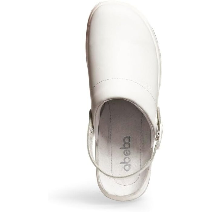 Professionelle Arbeits-Clogs aus Leder, Unisex, Weiß - bis zu 69% Rabatt
