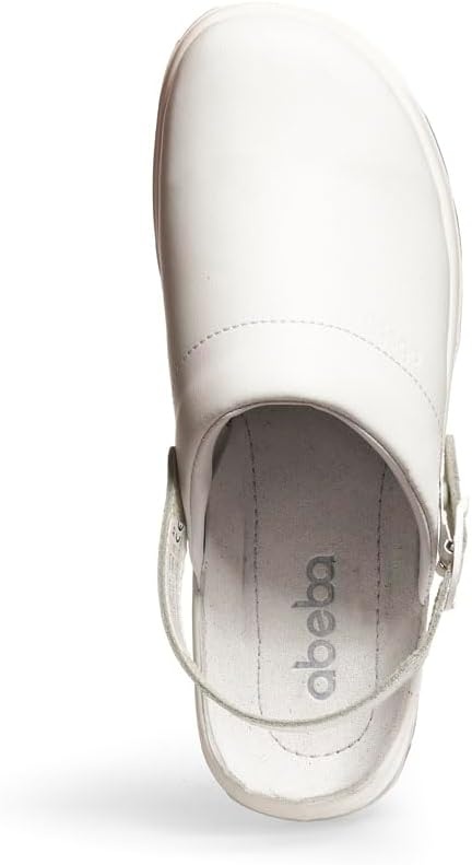 Professionelle Arbeits-Clogs aus Leder, Unisex, Weiß - bis zu 69% Rabatt