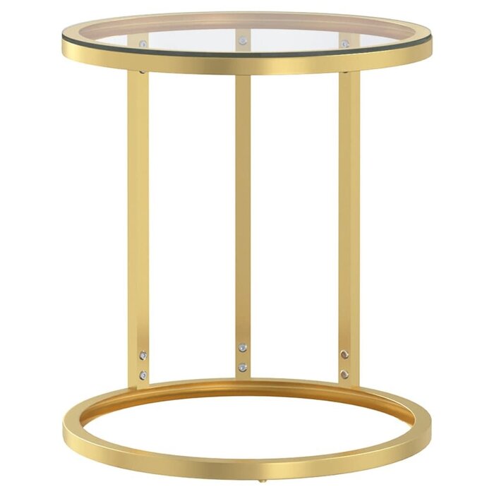 Eleganter Glas-Beistelltisch Gold 45 cm - bis zu 44,3% Rabatt