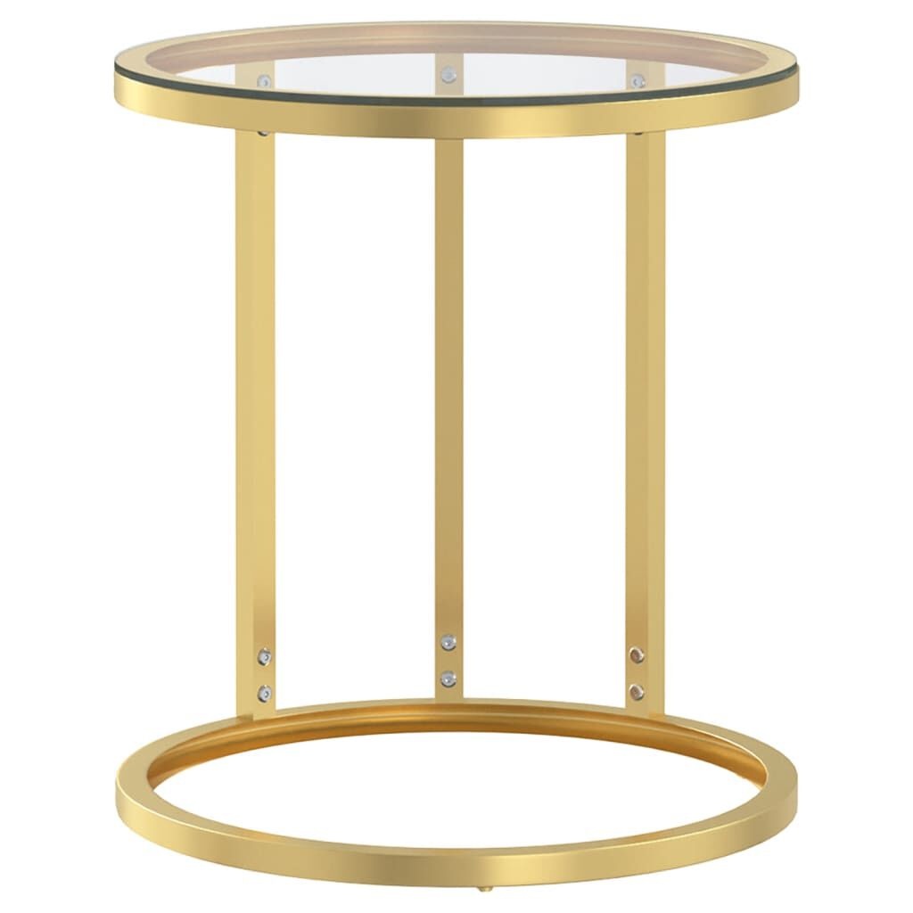 Eleganter Glas-Beistelltisch Gold 45 cm - bis zu 44,3% Rabatt