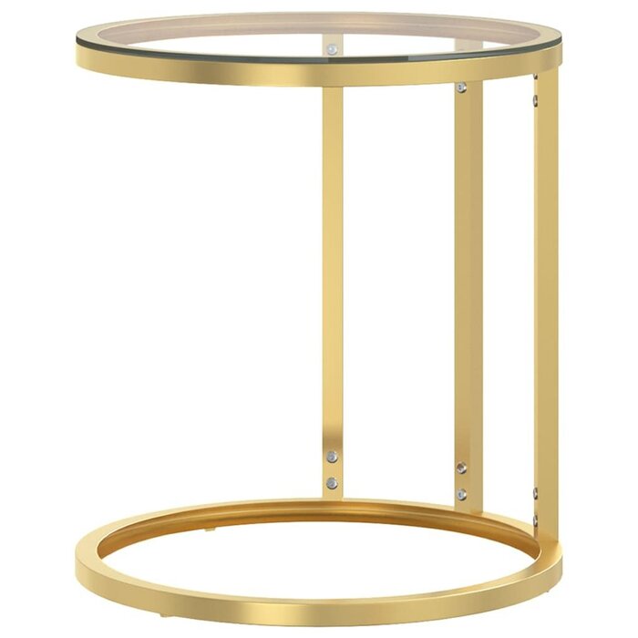 Eleganter Glas-Beistelltisch Gold 45 cm - bis zu 44,3% Rabatt