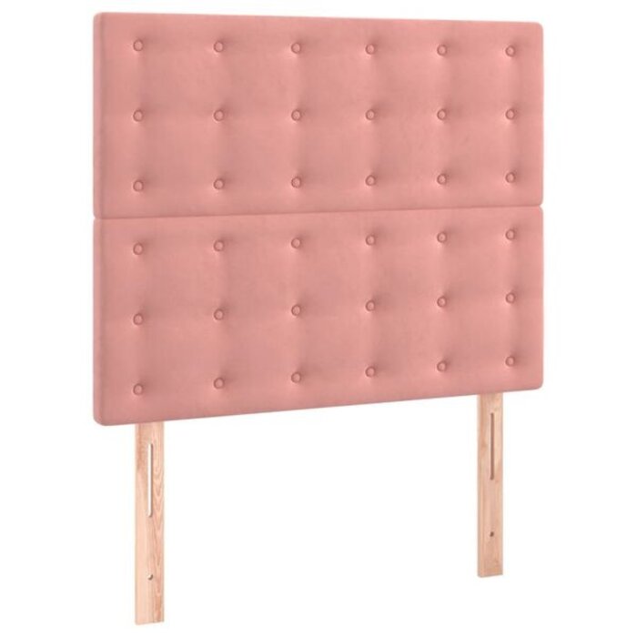 Bettkopfteile 2er Set, Samt Rosa, 80 cm - Jetzt bis zu 43,5% günstiger