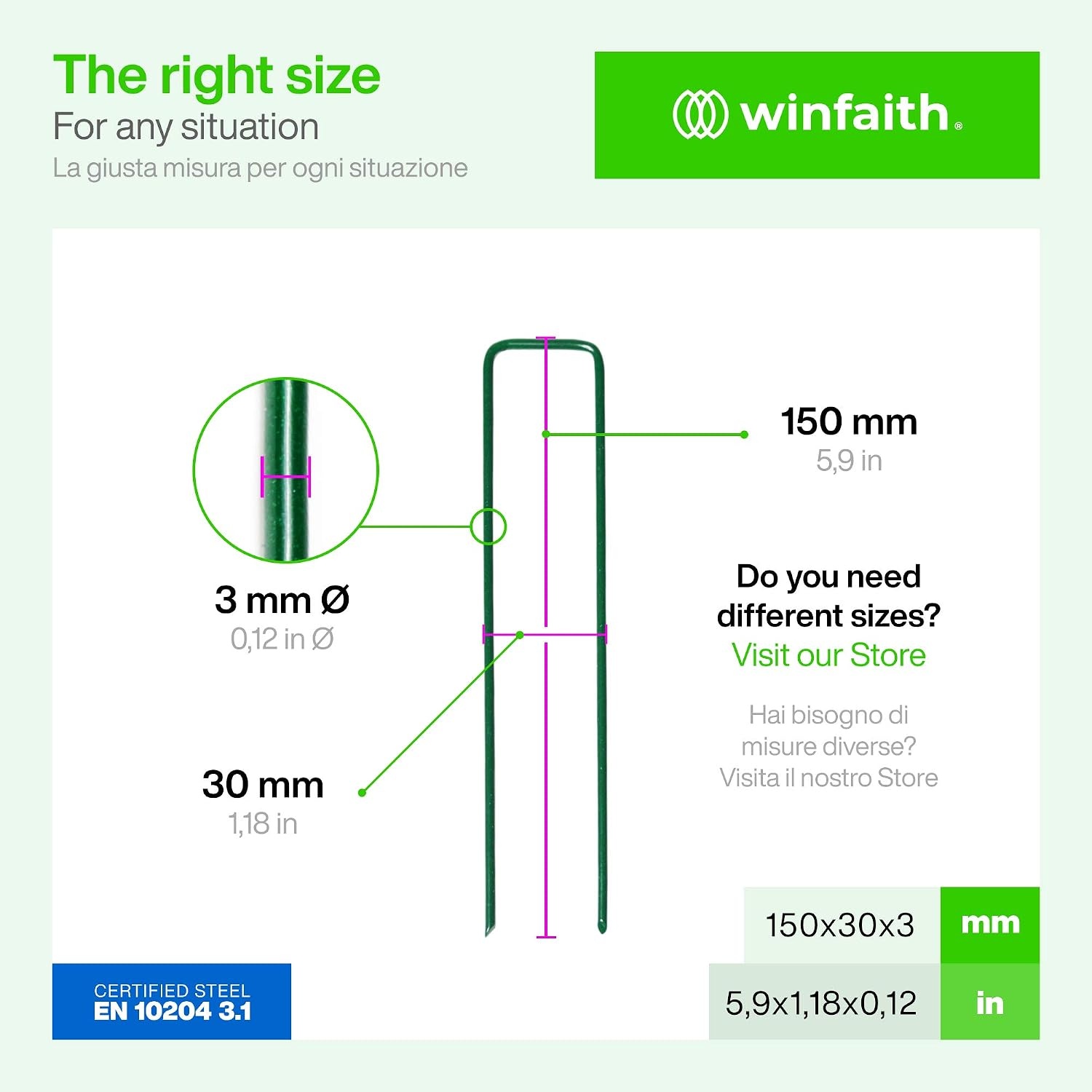 Winfaith 50x Bodenanker für Kunstrasen & Vlies - bis zu 63% Rabatt