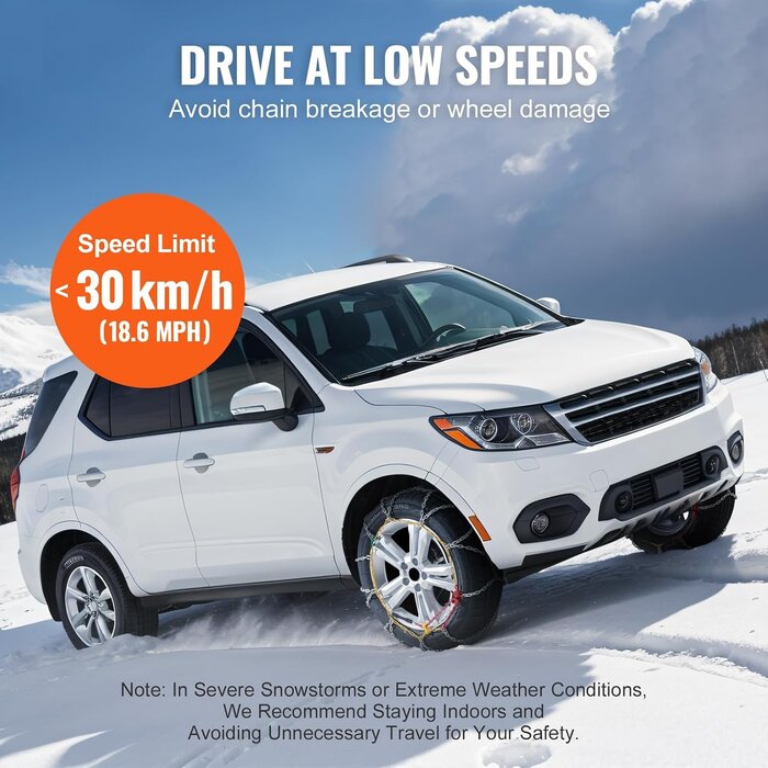 Vevor Robuste Schneeketten für PKW & SUV - Bis zu 66% Rabatt auf Rückläufer