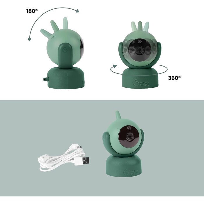 Zusatzkamera für Video-Babyfon | 360° drehbar & Nachtsicht | bis zu 69% Rabatt