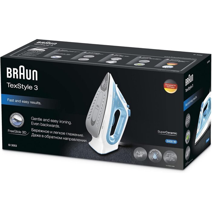 Dampfbügeleisen 2400W mit 3D-Keramiksohle - bis zu 68% reduziert