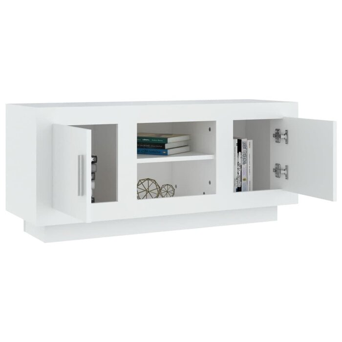 Modernes TV-Lowboard, 102x35x45 cm - Weiß - bis zu 44,8% reduziert