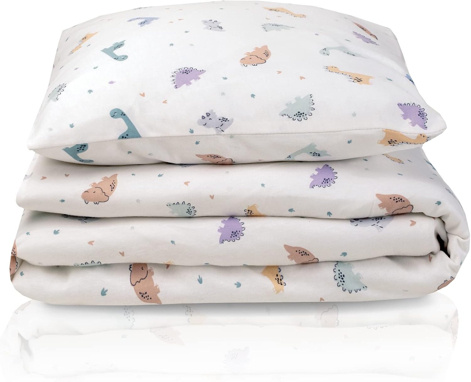 Kinderbettwäsche Set Dinos 100x135cm - 100% Jersey Baumwolle - bis zu 67% Rabatt