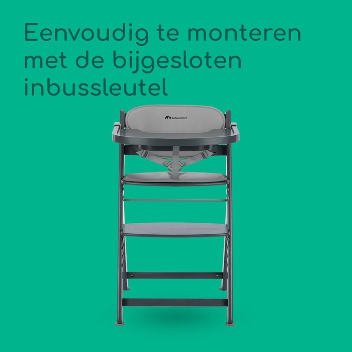 Mitwachsender Kinderhochstuhl bis 110 kg - Grey Mist - bis zu 42,4% Rabatt