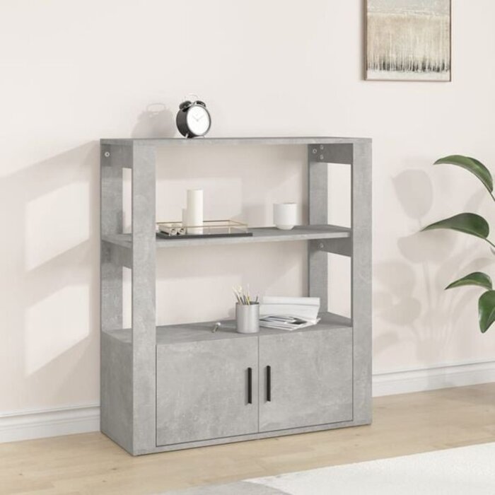 Modernes Sideboard in Betongrau 80x30x90cm - bis zu 44,8% Rabatt