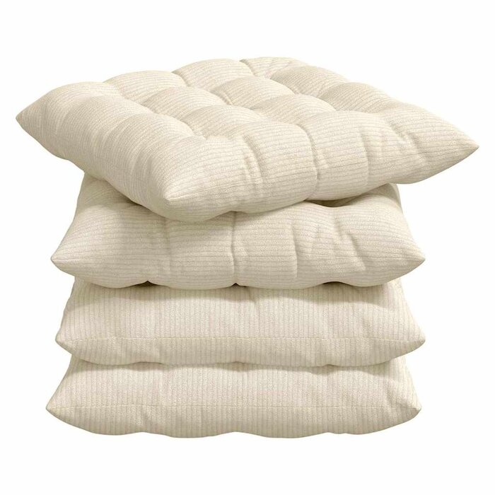 Vidaxl 4er Set Stuhlkissen 40x40cm in Creme - bis zu 73% Rabatt