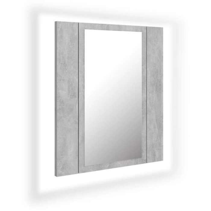 Spiegelschrank mit LED in Betonoptik - 40x45 cm - bis zu 42,5 % Rabatt