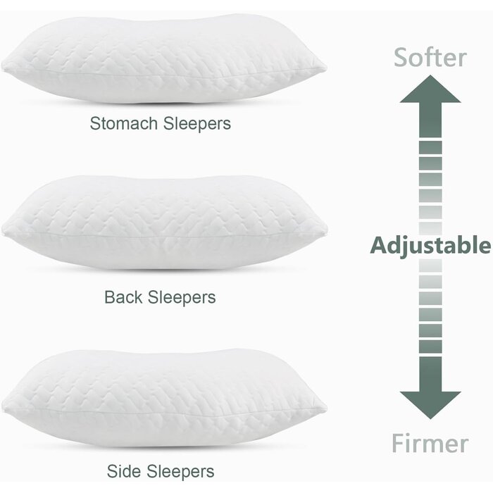 Ergonomisches Memory Foam Kissen Queen - individuell verstellbar - bis zu 42,8% Rabatt