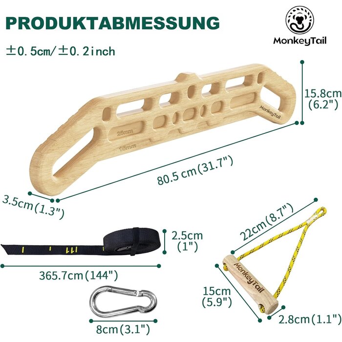 Holz Kletter-Hangboard - Tragbares Trainingsboard bis zu 41,7% reduziert