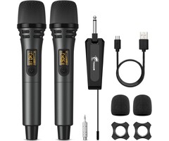 Tonor Drahtloses UHF-Mikrofon-Set - Bis zu 40,5% Rabatt - Ideal für Karaoke & Events