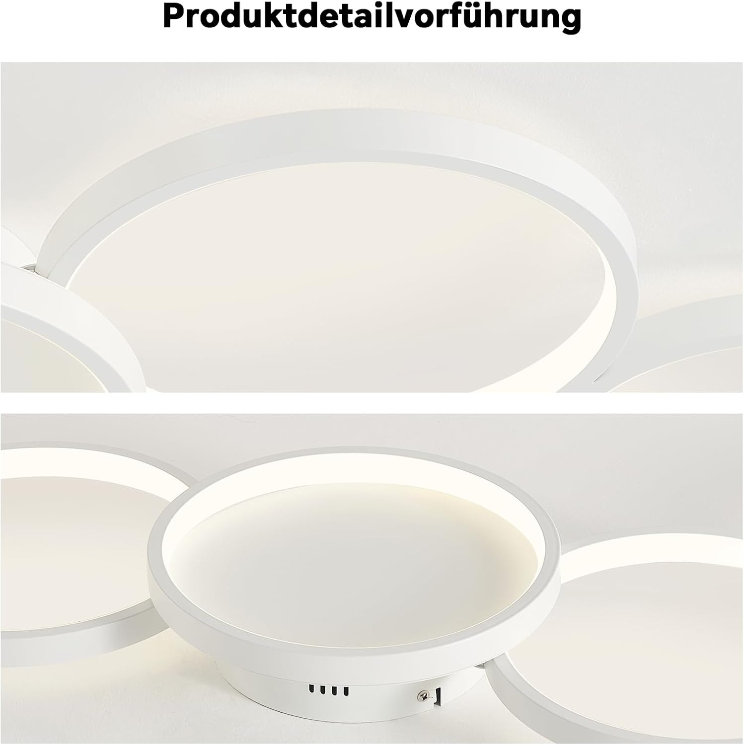 Moderne LED Deckenleuchte 5 Ringe dimmbar, 100cm - jetzt bis zu 69% sparen