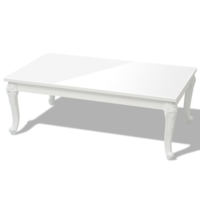 Vidaxl Eleganter Wohnzimmertisch Hochglanz Weiß 115cm - bis zu 70% Rabatt