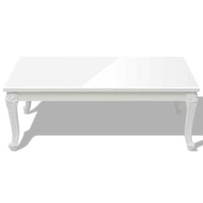 Vidaxl Eleganter Wohnzimmertisch Hochglanz Weiß 115cm - bis zu 70% Rabatt