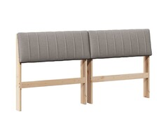 Vidaxl Gepolstertes Kopfteil 150 cm Taupe - Kiefernholz - Bis zu 57% Rabatt