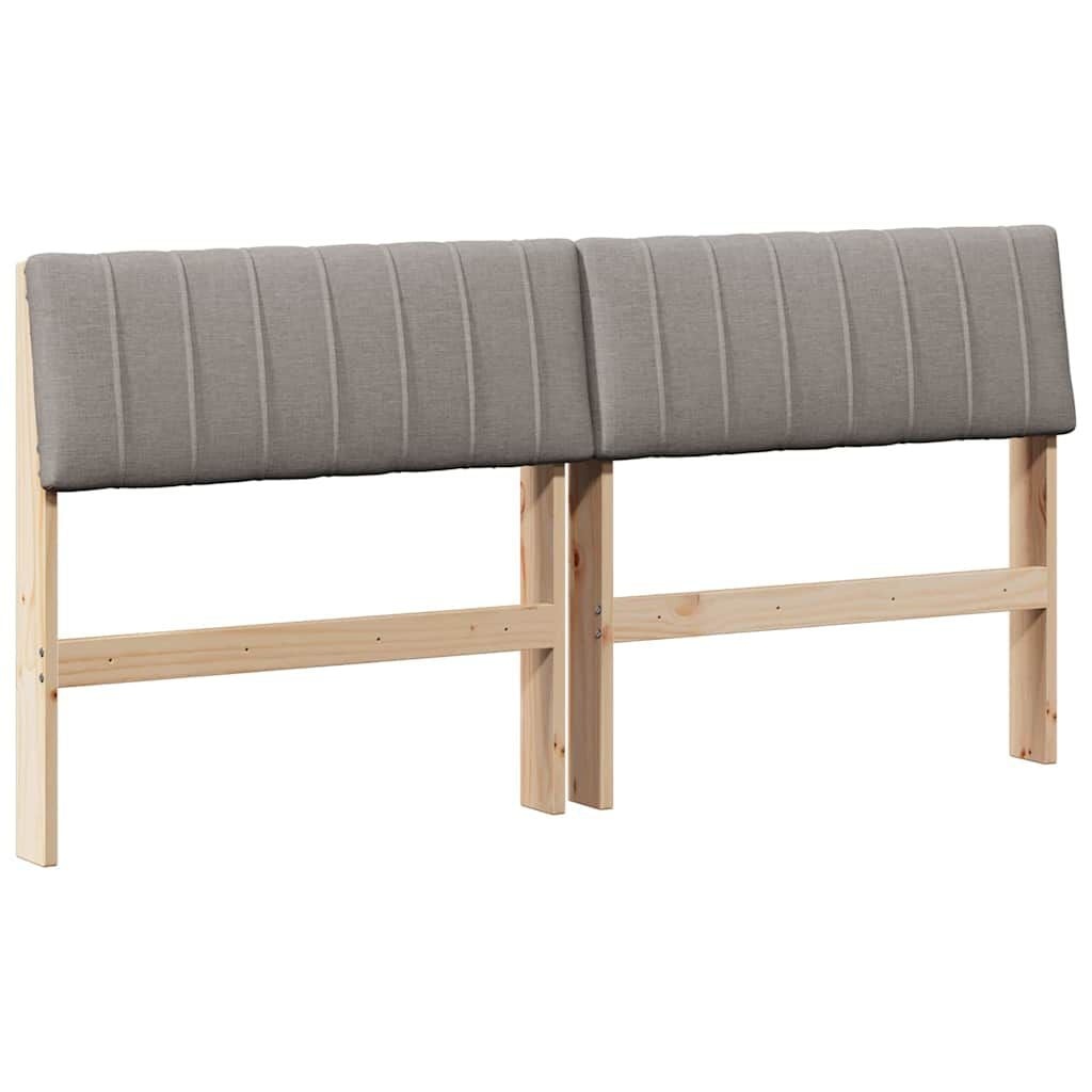 Vidaxl Gepolstertes Kopfteil 150 cm Taupe - Kiefernholz - Bis zu 57% Rabatt