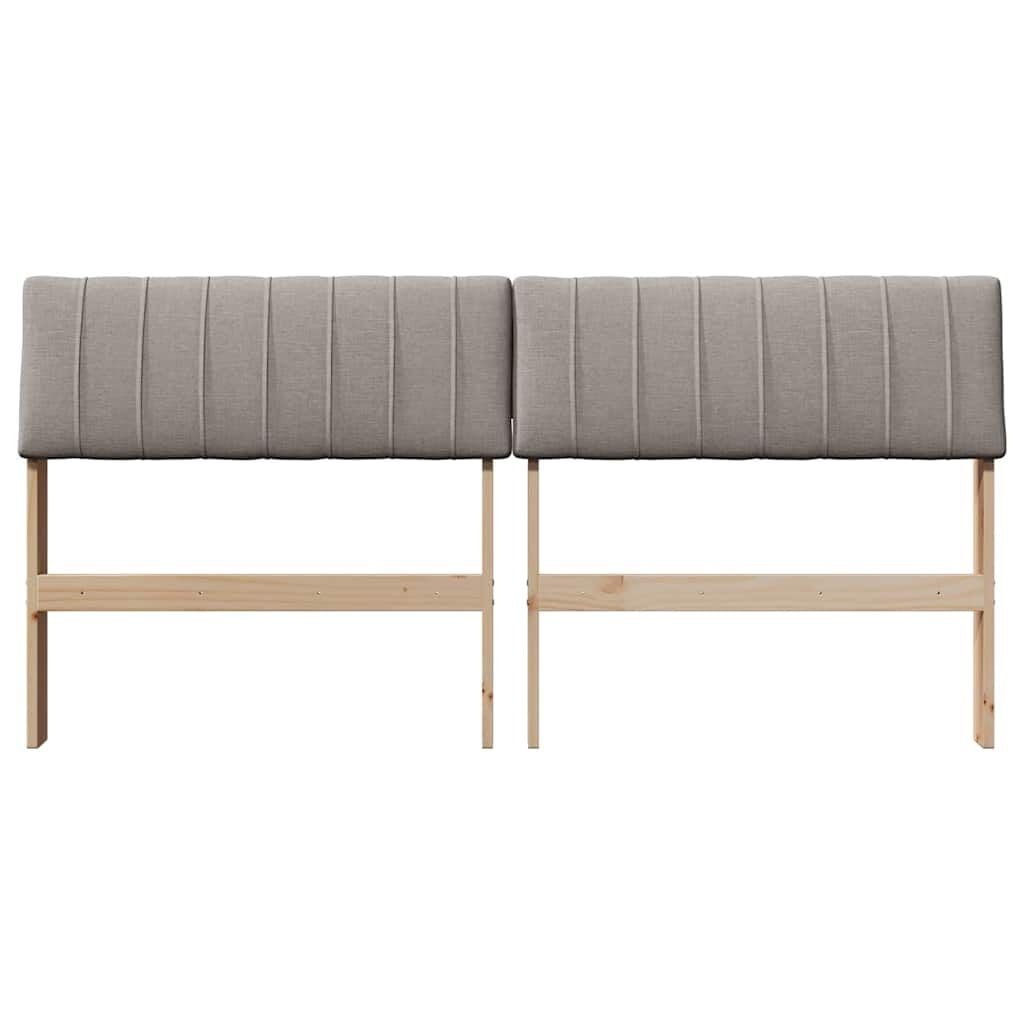 Vidaxl Gepolstertes Kopfteil 150 cm Taupe - Kiefernholz - Bis zu 57% Rabatt