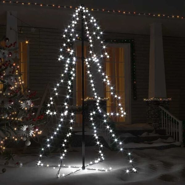LED-Kegel-Weihnachtsbaum 150 cm - Kaltweiß - Jetzt bis zu 70,3% Rabatt