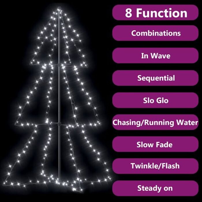 LED-Kegel-Weihnachtsbaum 150 cm - Kaltweiß - Jetzt bis zu 70,3% Rabatt