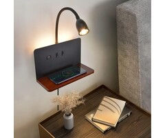 LED-Wandleuchte mit 15W Wireless-Ladegerät & Schwanenhals - bis zu 74% Rabatt