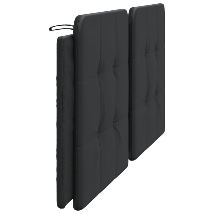 Luxus Kunstleder-Kopfkissen 200 cm - Schwarz - bis zu 63,8% reduziert