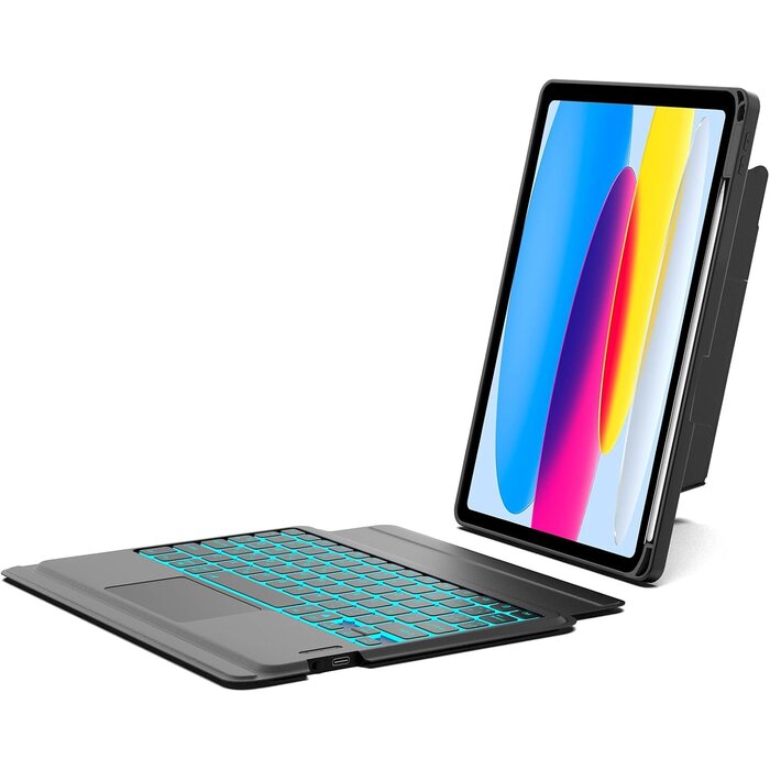 iPad Tastaturhülle (10./11. Gen) mit Touchpad & RGB - Jetzt bis zu 67,3% sparen
