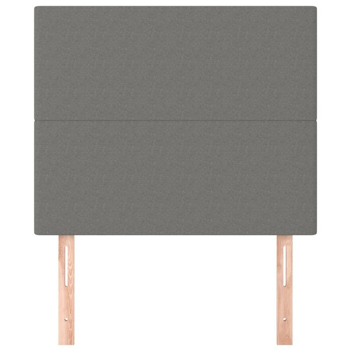 2er-Set Bett-Kopfteil 100cm, Stoff Dunkelgrau - bis zu 64,1% sparen