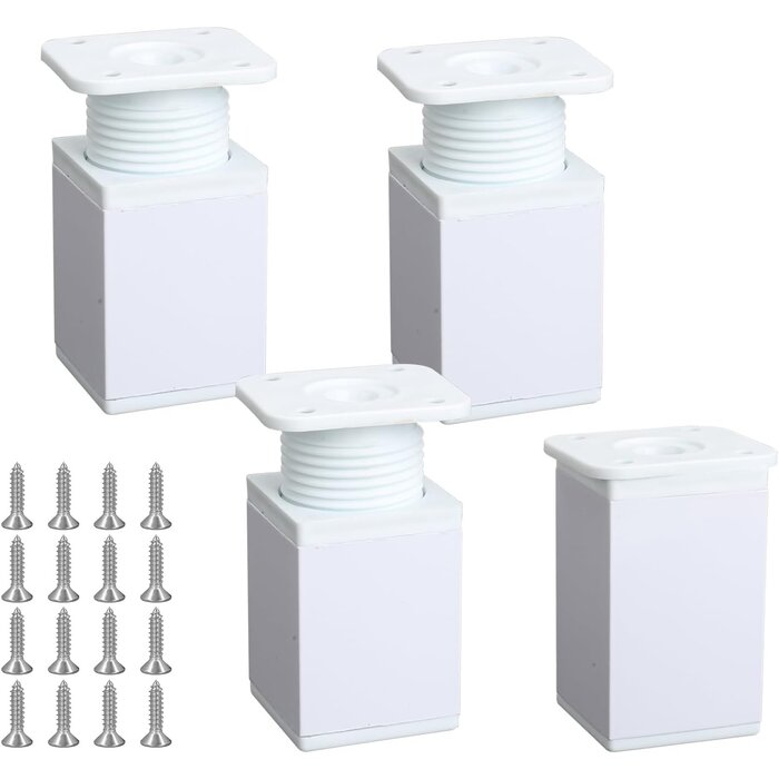 4x Verstellbare Möbelbeine Weiß, 6 cm - bis zu 57,2% Rabatt