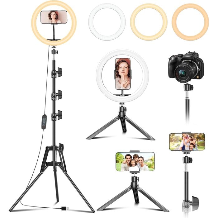 12 Zoll LED-Ringlicht mit 186 cm Stativ - Bis zu 53,2 % Rabatt