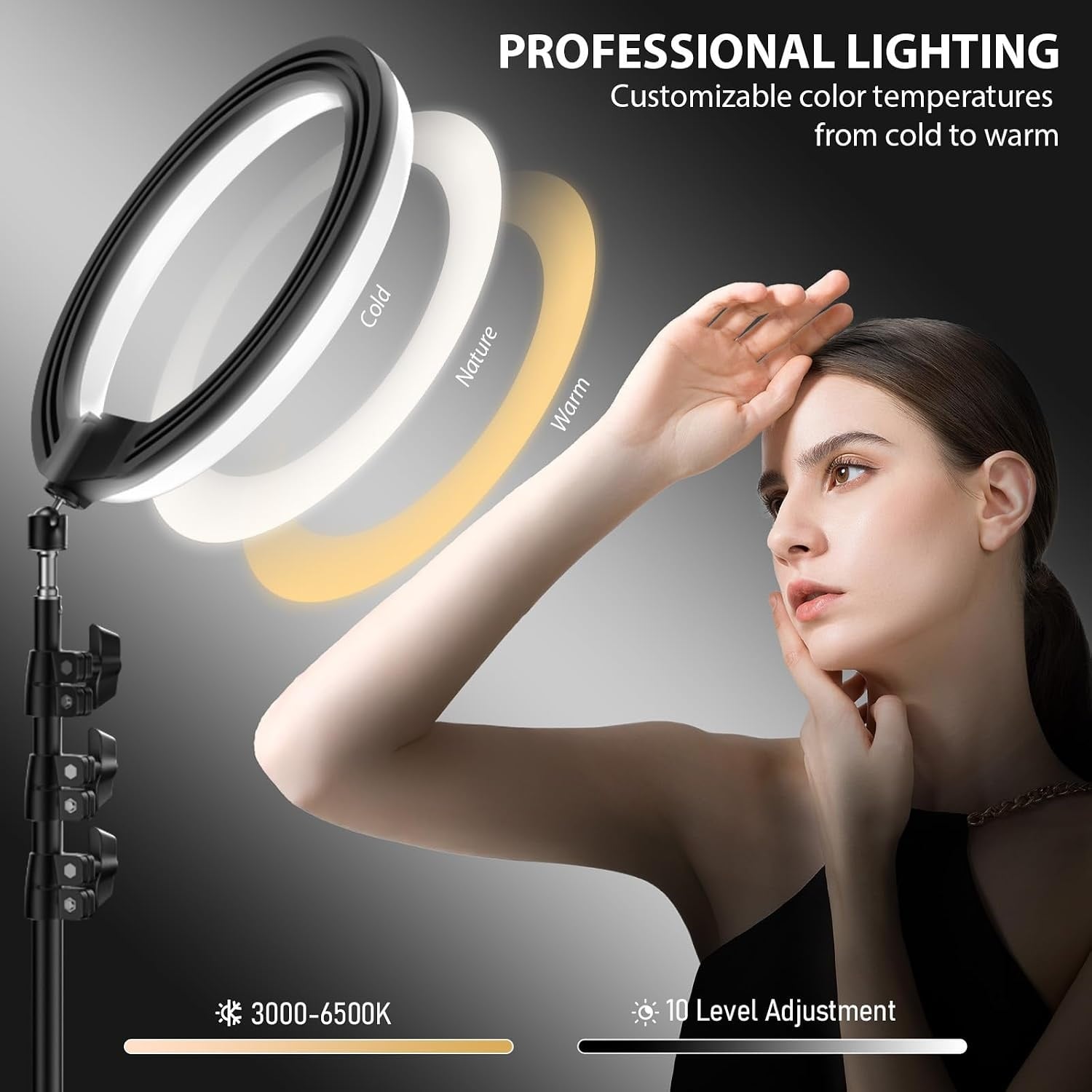 12 Zoll LED-Ringlicht mit 186 cm Stativ - Bis zu 53,2 % Rabatt