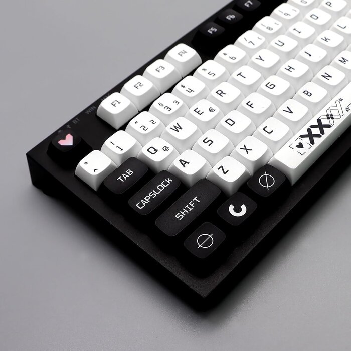 PBT Keycap-Set 129 Tasten XDA-Profil Schwarz-Weiß - bis zu 62,5% Rabatt