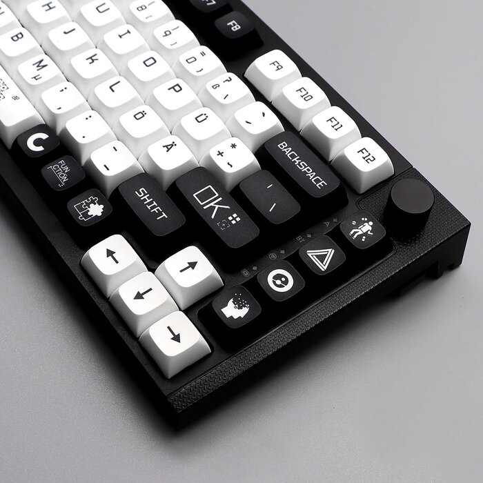 PBT Keycap-Set 129 Tasten XDA-Profil Schwarz-Weiß - bis zu 62,5% Rabatt