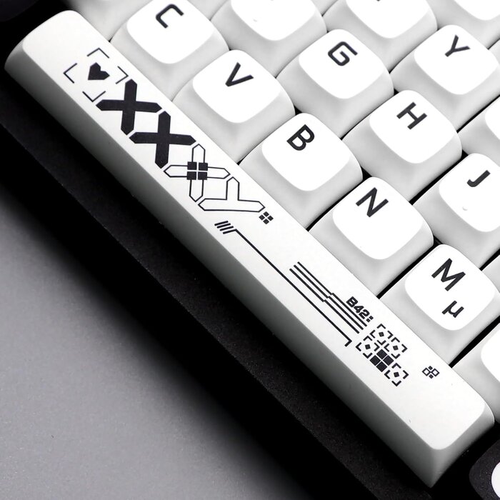 PBT Keycap-Set 129 Tasten XDA-Profil Schwarz-Weiß - bis zu 62,5% Rabatt