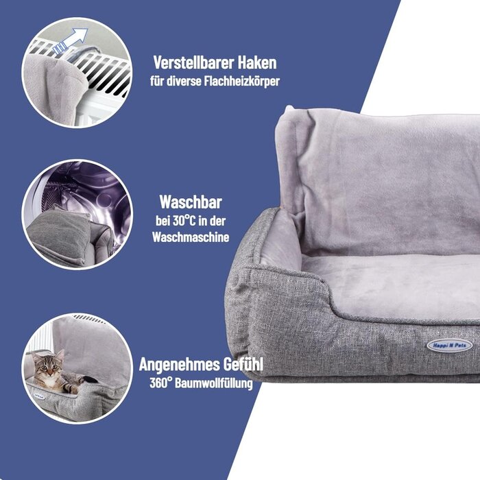 Katzenheizungsliege L 65x36cm Grau - Jetzt bis zu 56,2% Rabatt sichern