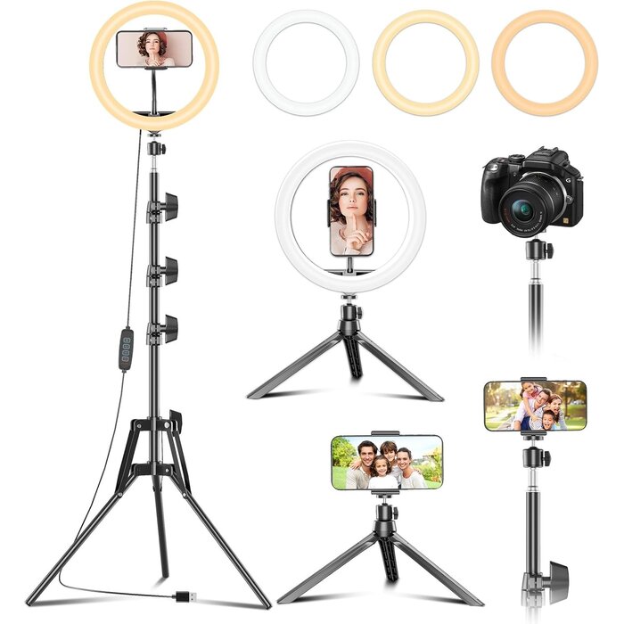 12 Zoll LED-Ringlicht mit 186 cm Stativ - Bis zu 53,2 % Rabatt
