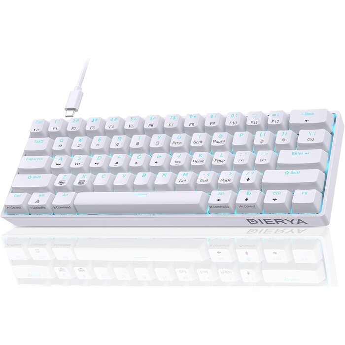 Mechanische 60% Gaming-Tastatur - Weiß - Bis zu 48,5% Rabatt